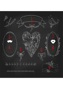 Sfondo personalizzato per cabina PO per la lavagna per matrimoni Digital Printing Digital Floral Heart Pattern Pografia Custom Pography Backgroun6438588217471