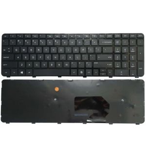 Teclado de laptop preto do adaptador para HP Pavilion DV76100 DV76000 DV76200 DV76152ER 60945257 Teclado em inglês com quadro