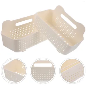 Kitchen Storage 2 Pcs Wall-mounted Basket Shelf Shelves Detachable Spice Rack Pp Conditioner Shampoo