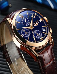 Relogio Masculino Lige Mens Watches Top Brand Luxury Men039s Fashion Business Waterz Watch per uomini in pelle casual wa7148844