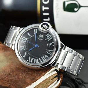 من الأعلى بيع AAAAA CARTY 40MM MAN MAN MAN MANTACIAL WATCH FASHING MENT WATCH عالية الجودة من الفولاذ المقاوم للصدأ بالون الأزرق المصمم مشاهدة العدسات الياقوت