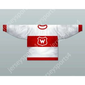 GDSIR Custom White Montreal Wanderers 1909-10 Hockey Jersey New Top ED S-M-L-XL-XXL-3XL-4XL-5XL-6XL