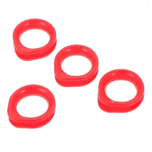 Dog Apparel 4 Pcs Scissors Silicone Ring Pets Grooming Rings Soft Supple Finger Grip Shearing Covers Silica Gel Hair Cutting Hairdressing