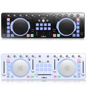 Aksesuarlar ICON IDJ IDJ Mini USB MIDI/DJ Denetleyici Profesyonel Ses DJ Mikser Dokunuş Duyarlı Scratch Wheels