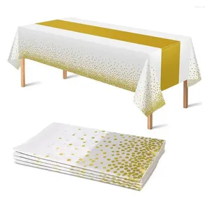 Table Cloth Wedding Party Oil-proof Waterproof Disposable Tablecloth Set For Birthday Decorations Rectangle Shape