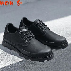 Walking Shoes Winter Men's Casual Fashion Platform Comfortable Leather Flats Leisure Work Men Classics Footwear