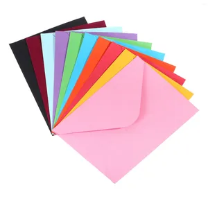 Gift Wrap 50Pcs Candy Color Blank Mini Paper Envelopes For Letter Wedding Party Invitation Greeting Cards Business Envelope