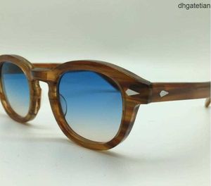 Depp unisex lemtosh w stylu okulary przeciwsłoneczne Johnny Wysokiej jakości okrągłe okulary słoneczne okulary niebieskie brązowe
