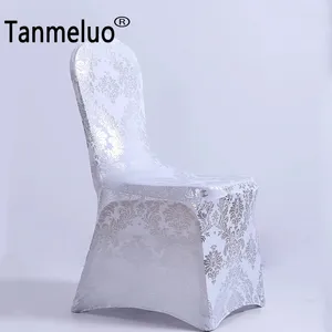 Chair Covers 1PCS Gold Silver Wedding Spandex Stretch Slipcover For Restaurant Banquet El Dining Party Universal Cover