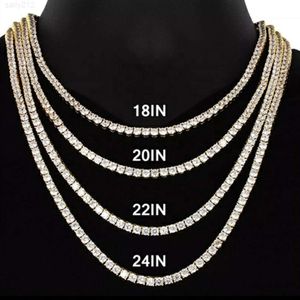 Hot Selling 10K 14K 18K Solid Gold 2mm 3mm DEF Round Diamond Tennis Chain Wedding Necklace For Men Women