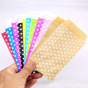 Hediye sargısı 25pcs mini nokta kraft kağıt çantalar düğün partisi davetiyesi tebrik kartları çanta