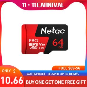 Пятки Netac P500 Micro SD Card 64GB Flash Card Stick Stick Class10 Suntrsi запись Full HD Видео 4K Ultra HD видео для камеры