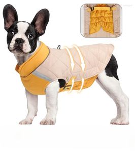 Dog Apparel Waterproof V Collar Jacket Winter Warm Reflective Clothes For Small Puppy Pet Vest Chihuahua Coat Pug Costume