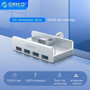 Fareler Orico MH4PU 4 USB 3.0 Hub Güç kaynağı Süper Yüksek Hızlı Genişleme 5Gbps Dizüstü bilgisayar aksesuarları için veri iletimi