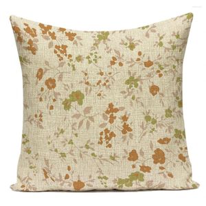 Kudde täcker blommig soffa kuddeklädsel klädsel nordiska konstnärliga dekorativa kuddar 45x45 heminredning retro blommor textil e2162