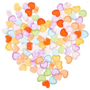 Vaser 100st Colorful Heart Charms miniatyrformade diy dekorationer hartshantverk vasfyllmedel
