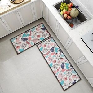 Tappeti stampati piccoli tappetini da cucina fresca in vento anti -slip ingresso bagno portico balcone