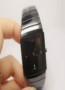 Nowe modne zegarki ceramiczne czarny ceramiczny kwarc zegarek szafirowy szklany szklany auto data na rękę RA061851625