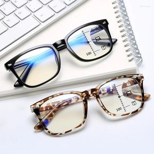 Солнцезащитные очки Прогрессивные многофокусированные анти-синие очки для чтения интеллектуальные движения Zoom Bifocal