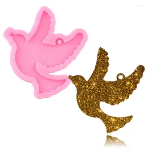 Baking Moulds Shiny Glossy Pigeon Silicone Mold Birds Epoxy Resin Craft Keychain Molds DIY Handmade Necklace Charms Making Jewelry Mould