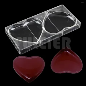 Bakningsverktyg Big Heart Shape Polykarbonat Chocolate Mold Valentine Gift Wedding Cake Decor Pastry Candy