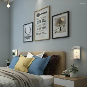 Vägglampor nattbelysning elegant design gränssnitt mode enkel stil inte bländande lång uthållighet för sovrumsstudie vardagsrum