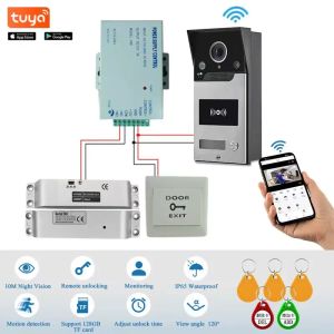 Intercom WiFi Video Doorbell Kamera Tuya Smart Home Wireless Doorbell 1080p Kamera mit RFID -Entsperren Video -Gegenstand für Wohnung