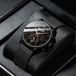 Belos New Time Glow Fashion Fashion Steel Band Quartz Men's Watch