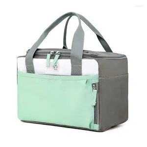 Aufbewahrungstaschen tragbare Picknick -Lunchbeutel Frauen große Kapazität Mehrere Taschen Isolierte Box -Tasche Kühler Handtaschen Thermische Lebensmittel thermische Lebensmittel