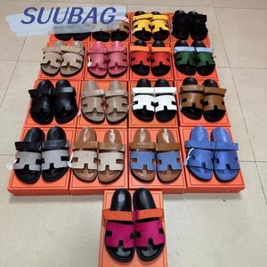 Women's Slippers Free Shipping With Shoe Box Summer Outdoor Leisure Fashion Vacation Beach Couple Large Size Velcro one-Word Sandals