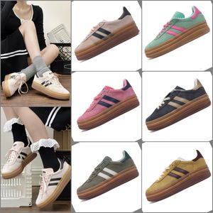 Designerschuhe Leopardendruck Sammbaity Vintage Wildleder Puff Trainer Sneakers Klassische Frauen lässig Retro Retro Style Drei Schicht dicke Sohlen, um den Sportschuh zu erhöhen