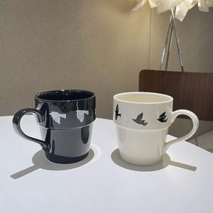 Canecas Simplicidade Criatividade Caneca de grande capacidade Com forma de pássaro voador, resistente ao calor, capa de café em casa, casal de férias presente