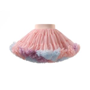 Fluffy Baby Girls Tutu kjol för barn puffy tyll barn pettiskirt balett kjol för tjejkläder prinsessan fest dans pop kjolar 240329