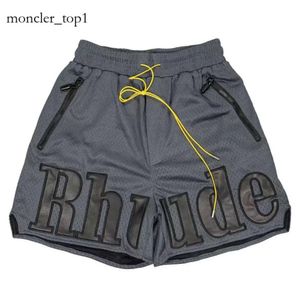 Rhude Men Short Designer Shorts грубые шорты мужчина хип-хоп рисунок с пятью очками.