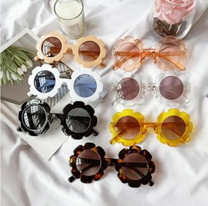 Vintage Kids Sunglasses Child Sun Glasses Round Flower Gafas Baby Children UV400 Sport Sunglasses Girls Boys fashion sunflower glasses