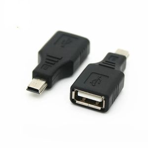 Mini USB Male till USB Female Converter Connector Transfer Data Sync OTG Adapter för bil aux mp3 mp4 tabletter telefoner u-disk