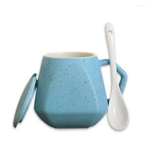 Muggar HF Creative Diamond Ceramic Mug kan användas för frukost Milk Cups kaffekopp Lämplig platskontor