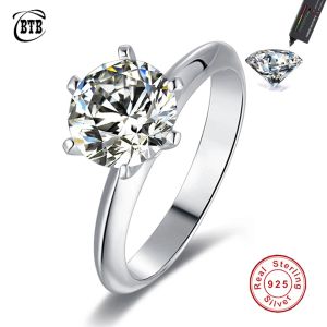 Кольца Luxury 925 Sterling Silver Real Moissanite Rings Оптовые