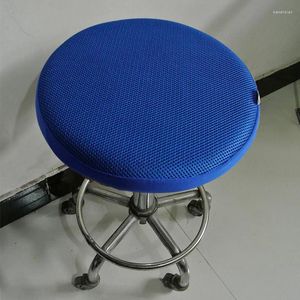 Stuhlabdeckungen 1PC DISTENEN COLOR BAR SEAT HAFFEN Essabdeckungsabdeckung Slipcover Dicked Runde streckbarer Stuhl