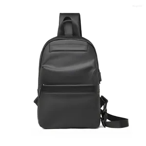 Mochila 2024 Fashion Crossbody Chest Students Cool Backpacks Men Mulfunction Perrave à prova d'água Charging Travel Bagpacks