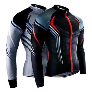 Langarm -Radsporttrikot für Männer Fahrradhemd atmungsaktives hochwertiges Mountainbike -Kleidung 240328