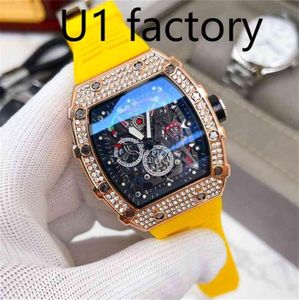 Fashion watch High quality U1 sliver strap stainless steel factory aaa autpmatic movement mens black gem Mute9582218