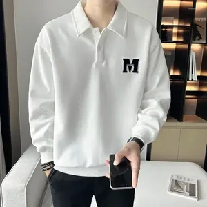 Polos maschile lettera di abbigliamento bianco Pullover topplover t polo per uomo ricamo di grandi dimensioni oversize y2k xl harajuku streetwear a moda a