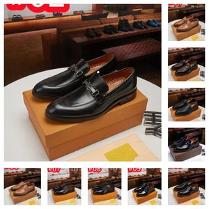 2023 Novo designer de luxo masculino Sapatos formais Oxford Shoes para homens Sapatos de vestido de grife italiano Sapatos de luxo de luxo Sapatos de couro pontiagudos Tamanho 38-46