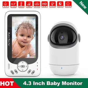 Monitörler VB801 4.3 inç Video Bebek Monitörü 2.4G Kablosuz Uzaktan Pan Yüzdesi Kapalı Mini Kids Güvenlik Kam Cam 3x Zoom İki yönlü Ses Gece Görüşü