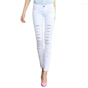 Kvinnors jeans kvinna våren leggings bomull stretch blyertsbyxor mager smala byxor lady sommar