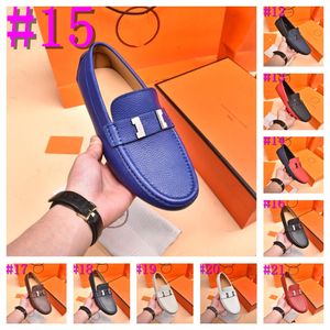 40modell män casual skor lyx varumärke äkta läder herr designer loafers moccasins ihåliga ut andningsbara slip på körskor storlek 38-46