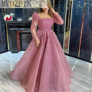 パーティードレスMvozein Luxury Evening 2024 Sparkly Crystalフォーマルフォーマルな長いドレスプロム女性のためのエレガント