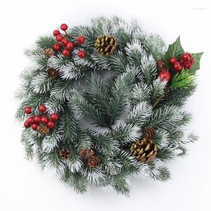 Fiori decorativi 100 pezzi in plastica Nego di pino Flake Snow Artificial Plants Decorazioni natalizie per la casa Casta regalo fai -da -te artigianato