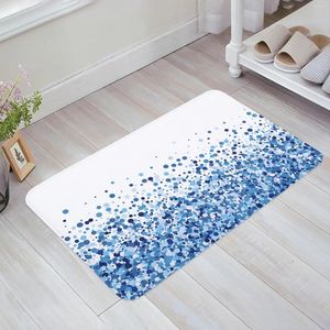 Tapetes blue pontos círculo de cozinha tapa de tapete de estar decoração carpet home corredor de entrada doformaato de varanda de varanda anti slip tapete